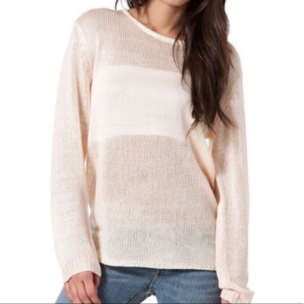 CHEAP MONDAY Cher pale pink high low sweater